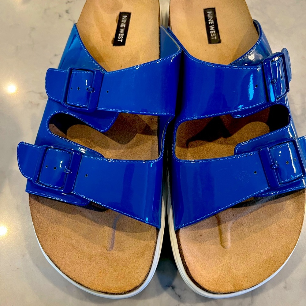 Nine West sandals with molded footbed.